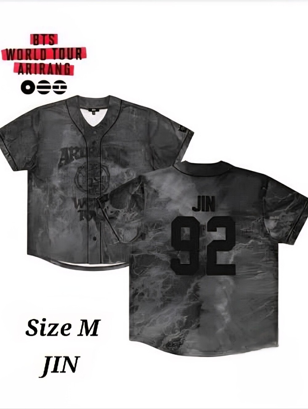 NWT Official BTS Arirang Tour Member Jersey Jin Size M Korea Version Tour Merch